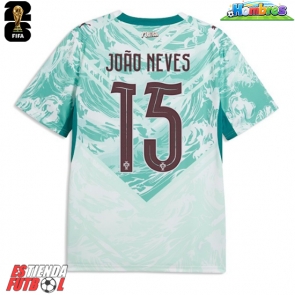 Portugal Joao Neves #15 Segunda Equipación Mundial 2026 Manga Corta
